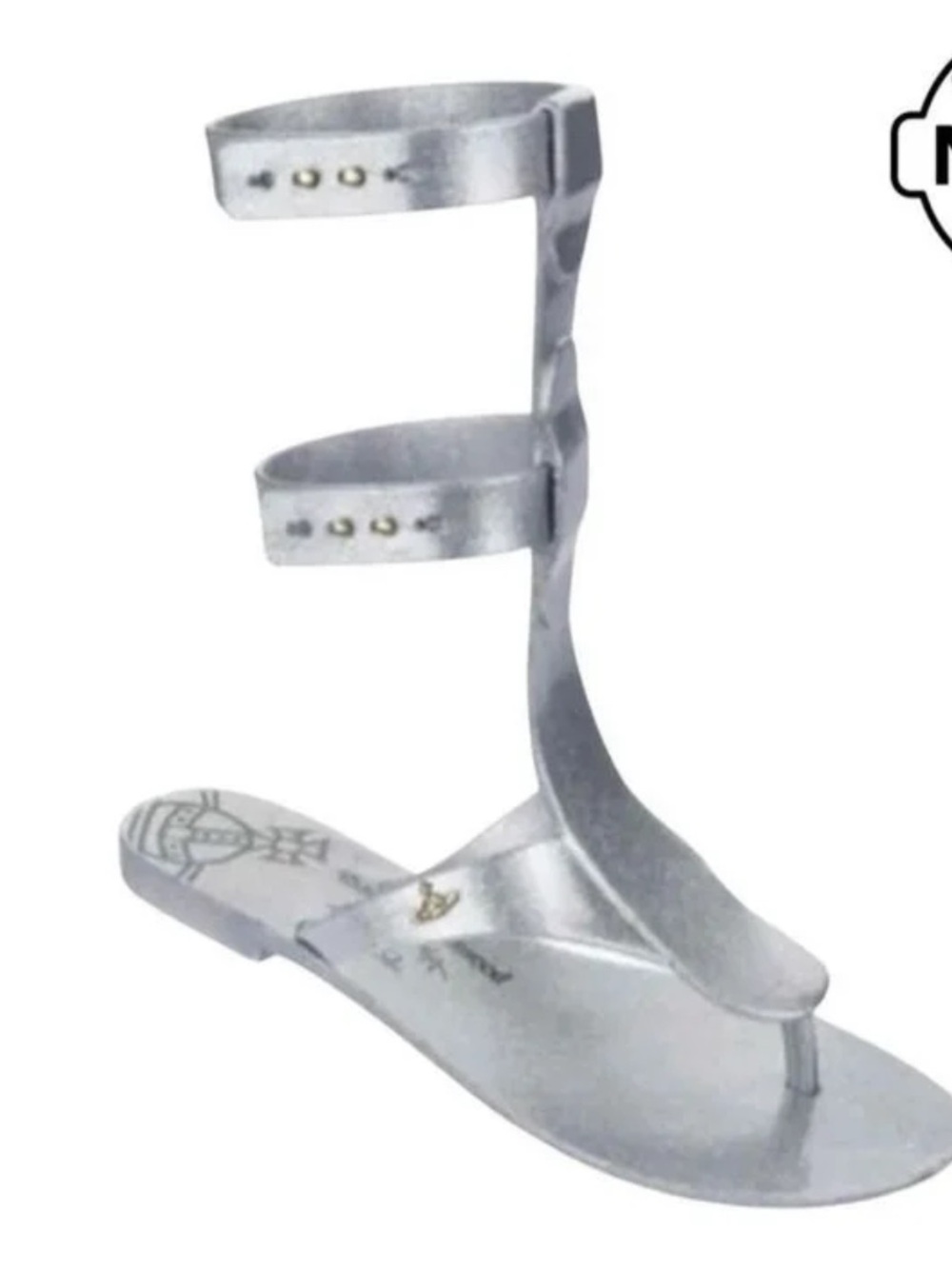 Vivienne Westwood Melissa Harmonic glitter Silver Strappy Gladiator Sandal
